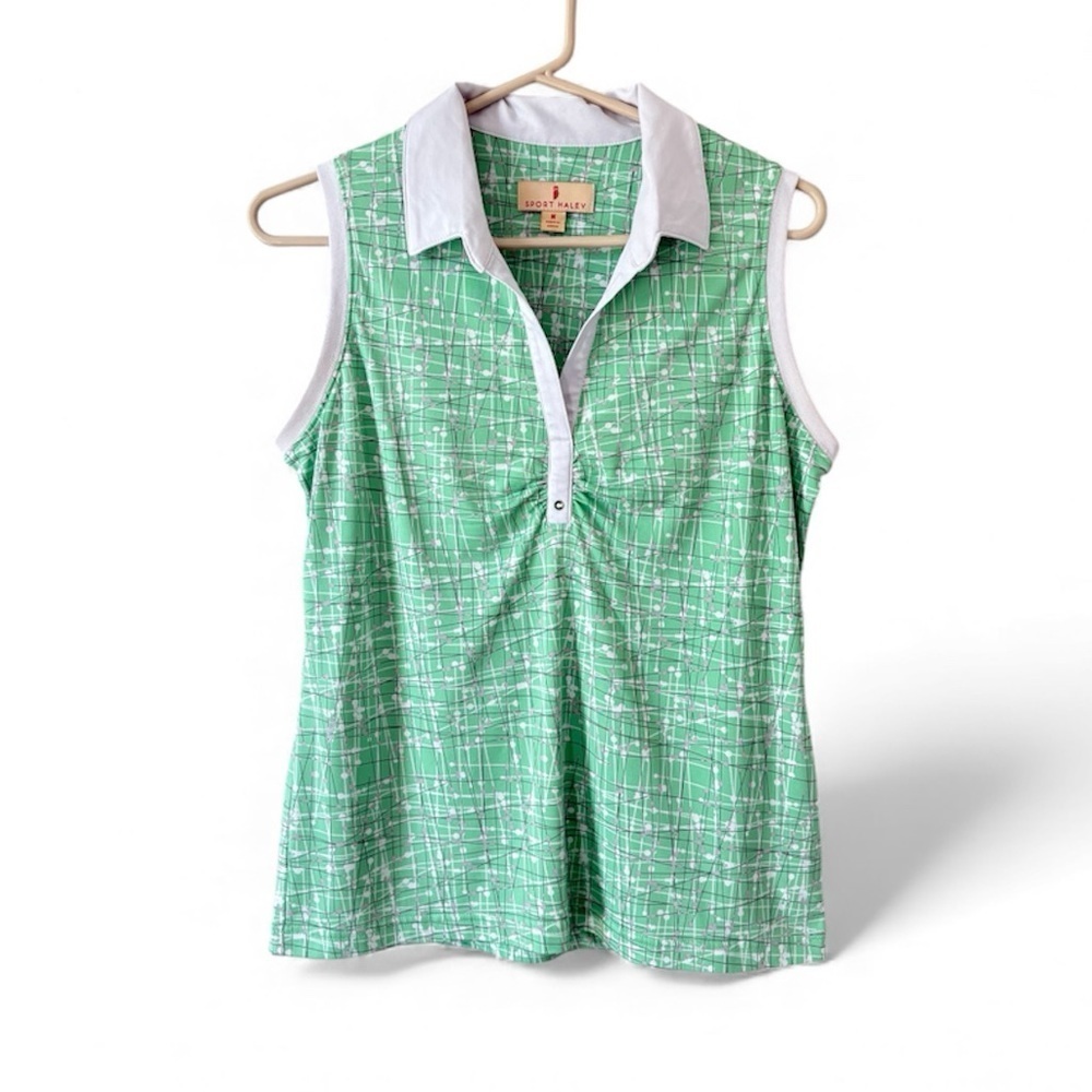 Sport Haley Sleeveless Golf Polo Top Medium